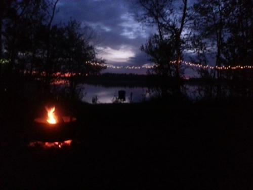 Sunset & Campfire at #18 9:45pm on 6/8/13.  Love. 
